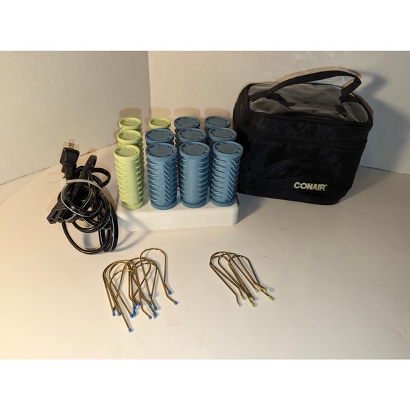 Conair Instant Heat 12 Roller W/ Clips Travel Set #HS28R Waves And Curls Tested - Picture 1 of 12